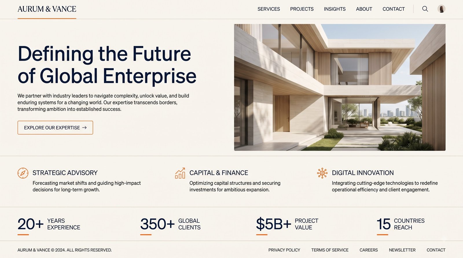Business Website — fictional website design concept