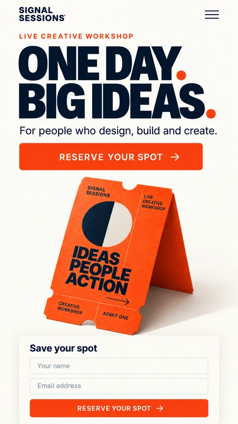 Landing Page example